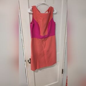 Loft sheath dress, size 8. Pink and orange